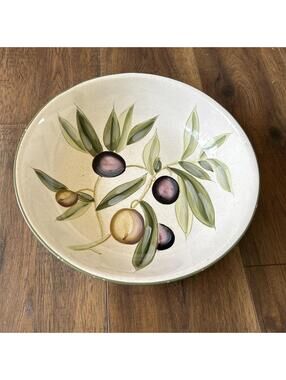 Pier 1 China Hard to Find SORRENTO Olives 12" Pasta Serving Bowl